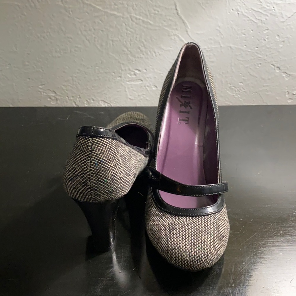 Black & White Tweed Modern Mary Jane
